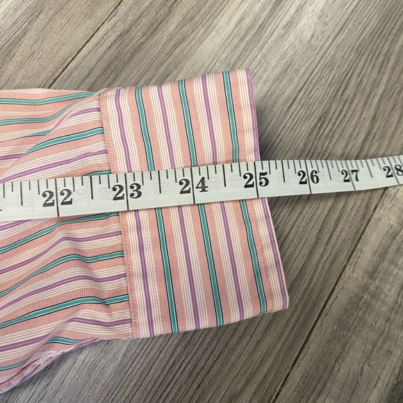 Ralph Lauren Classic Fit Cotton Button Down Long Sleeved Striped Size XL Shirt - Picture 11 of 11